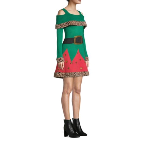 NWT Plus Size Christmas Elf Sweater Dress - Picture 4 of 6